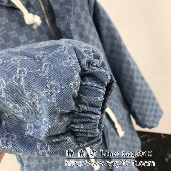 GUCCI古馳 18ss秋冬新款 中長款 全身雙G提花logo 舒適保暖外套 男女同款 ydi1675